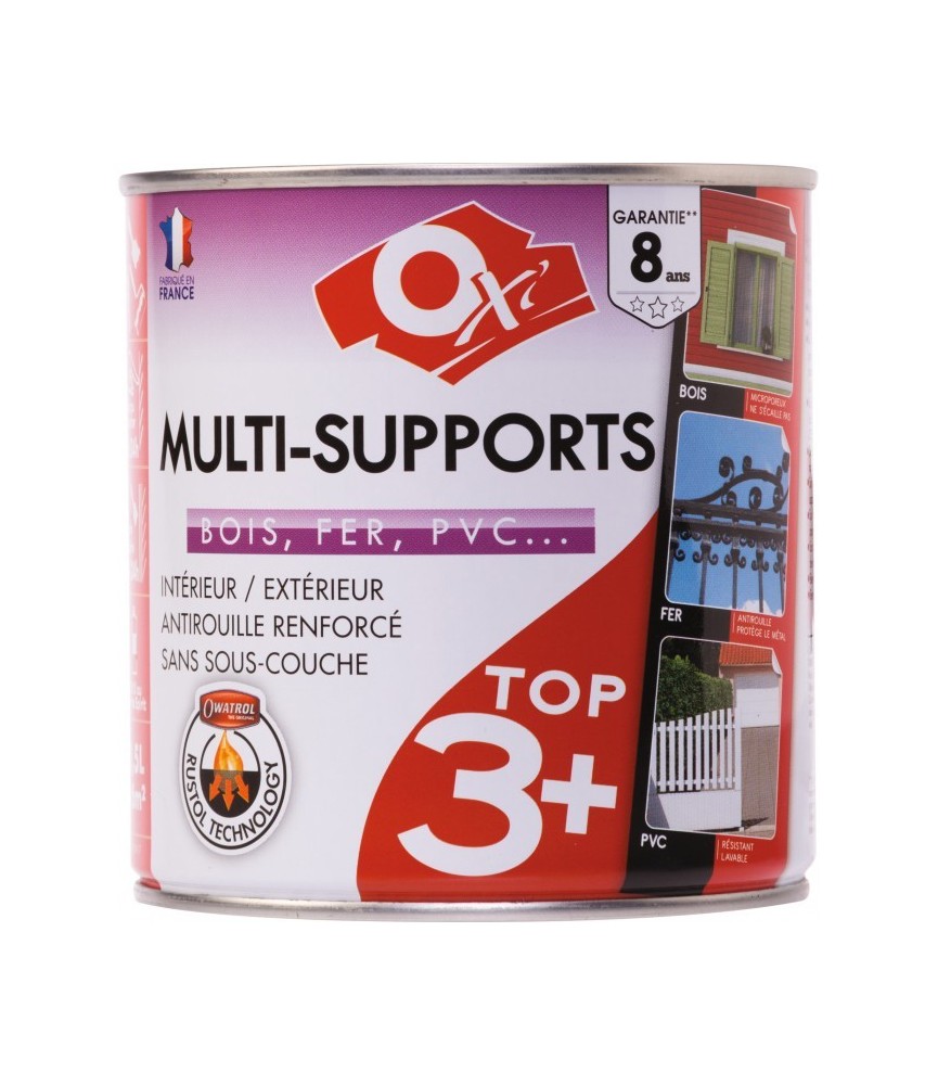 Peinture satinée multi-supports TOP3 - 2.5 L - Noir - OXI Peinture satinée multi-supports TOP3 - 2.5 L - Noir - OXI