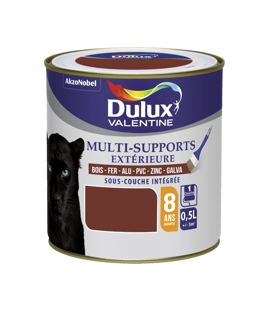 Peinture multi-supports extérieure - Satin - 0.5 L - Ton bois - DULUX VALENTINE