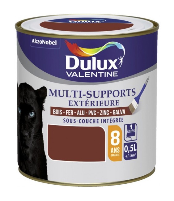 Peinture multi-supports extérieure - Satin - 0.5 L - Ton bois - DULUX VALENTINE