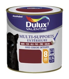 Peinture multi-supports extérieure - Satin - 0.5 L - Rouge basque - DULUX VALENTINE
