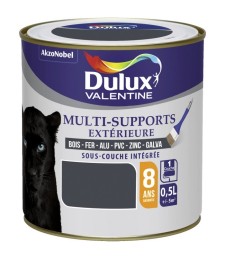 Peinture multi-supports extérieure - Satin - 0.5 L - Gris sombre - DULUX VALENTINE