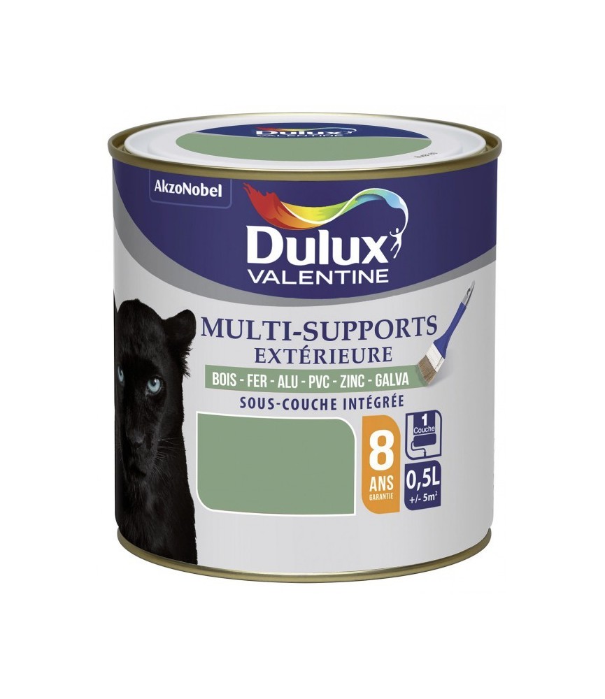 Peinture multi-supports extérieure - Satin - 0.5 L - Vert - DULUX VALENTINE