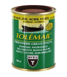 Peinture haute résistance - Ferronerie - Rouge basque - 100 ml - TOLEMAIL