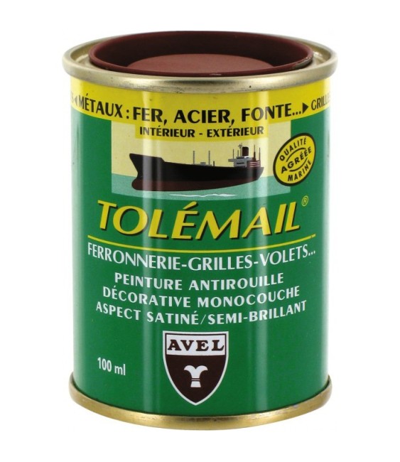 Peinture haute résistance - Ferronerie - Rouge basque - 100 ml - TOLEMAIL