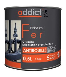 Peinture Fer - Gris anthracite - 0.5 L - ADDICT