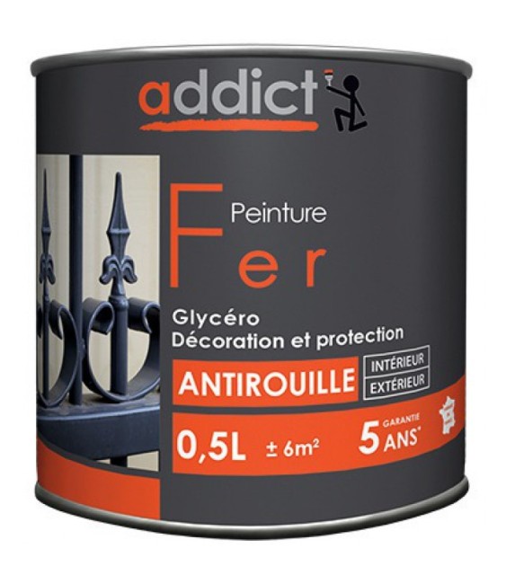Peinture Fer - Gris anthracite - 0.5 L - ADDICT