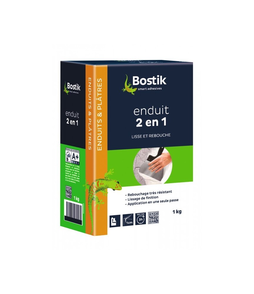 Enduit en poudre 2 en 1 - 1 kg - BOSTIK Enduit en poudre 2 en 1 - 1 kg - BOSTIK