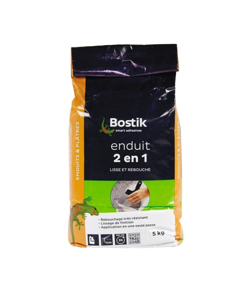 Enduit en poudre 2 en 1 - 5 kg - BOSTIK Enduit en poudre 2 en 1 - 5 kg - BOSTIK