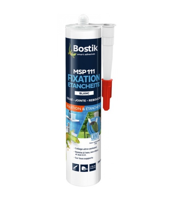 Fixation & étanchéité MS110 - cartouche 290ml - Blanc - BOSTIK