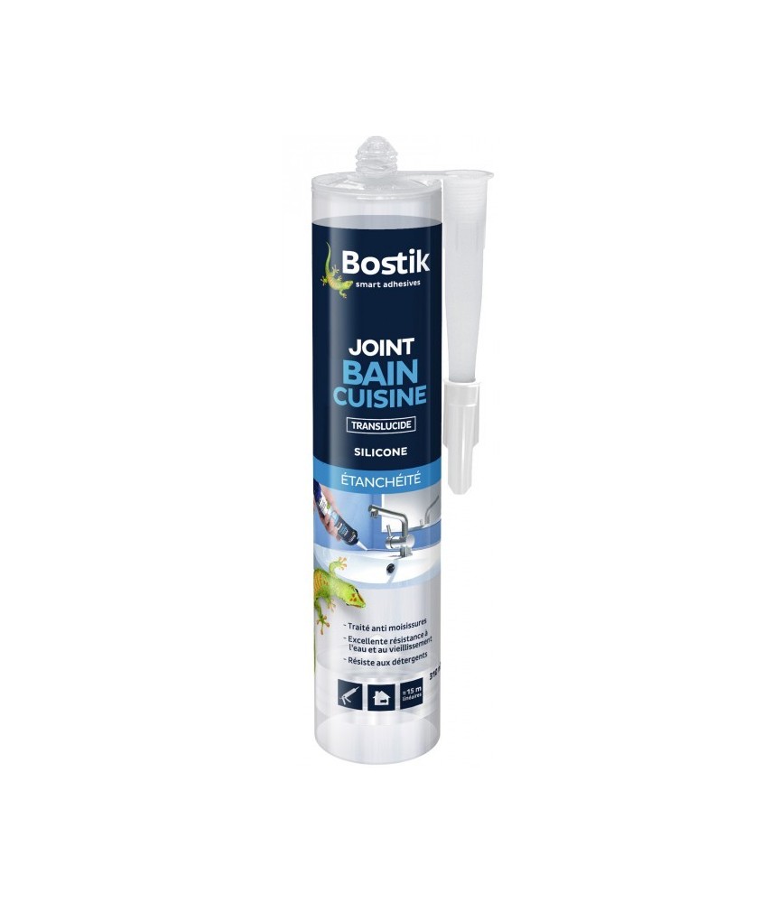 Mastic pour joint Bain / Cuisine - 310 ml - Translucide - BOSTIK Mastic pour joint Bain / Cuisine - 310 ml - Translucide - BOSTIK