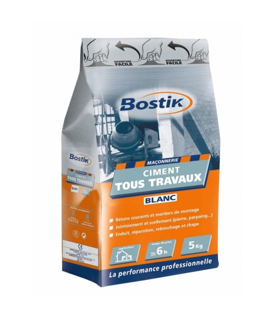 Ciment tous travaux - Blanc - 5 Kg - BOSTIK