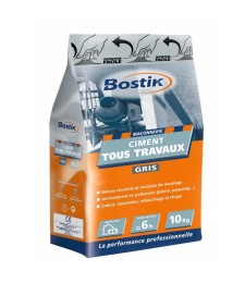 Ciment tous travaux - Gris - 10 Kg - BOSTIK