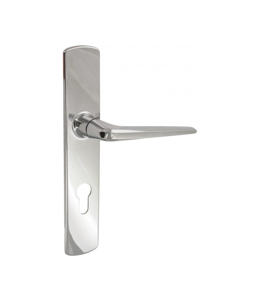 Ensemble de porte Zamac - chromé à Clé L cylindre - VACHETTE Ensemble de porte Zamac - chromé à Clé L cylindre - VACHETTE