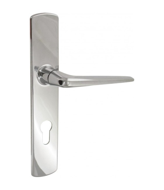 Ensemble de porte Zamac - chromé à Clé L cylindre - VACHETTE