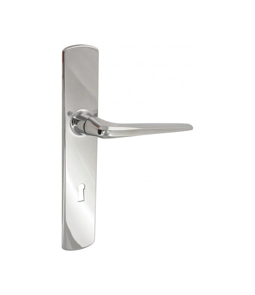 Ensemble de porte Zamac - chromé à Clé L - VACHETTE Ensemble de porte Zamac - chromé à Clé L - VACHETTE
