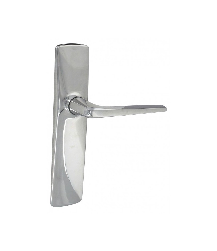 Ensemble de porte Zamac - chromé à Bec de cane - VACHETTE Ensemble de porte Zamac - chromé à Bec de cane - VACHETTE