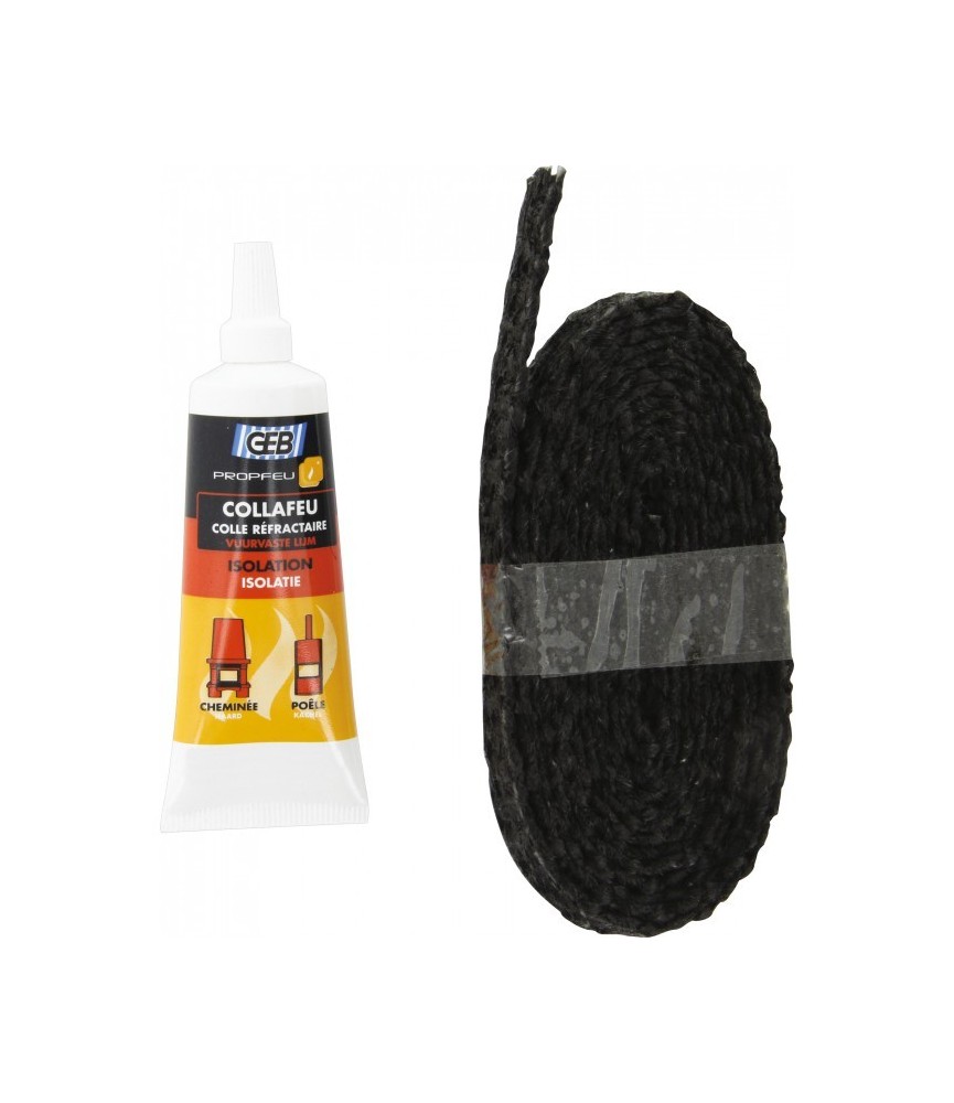 Kit tresse plate en fibre de verre 15 mm - Propfeu + Colle Collafeu - GEB