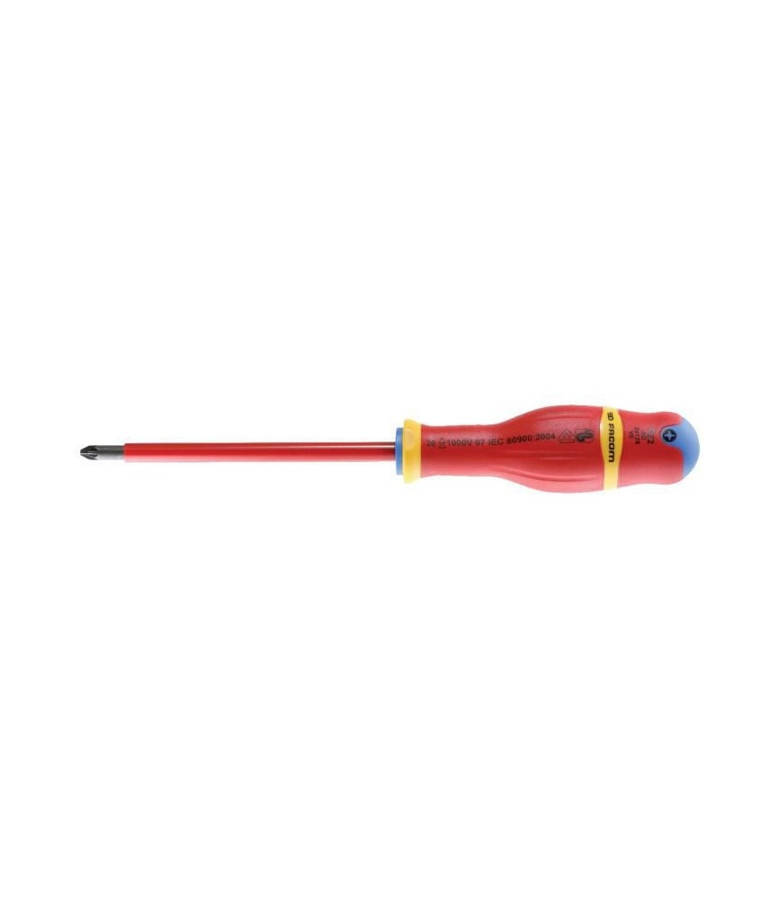 Tournevis Protwist - 1000 Volts - Pour vis à fente - PZ0 - 3 mm - FACOM Tournevis Protwist - 1000 Volts - Pour vis à fente - PZ0 - 3 mm - FACOM