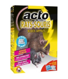 Raticide / Souricide - Blocs appâts - 240 Grs - ACTO