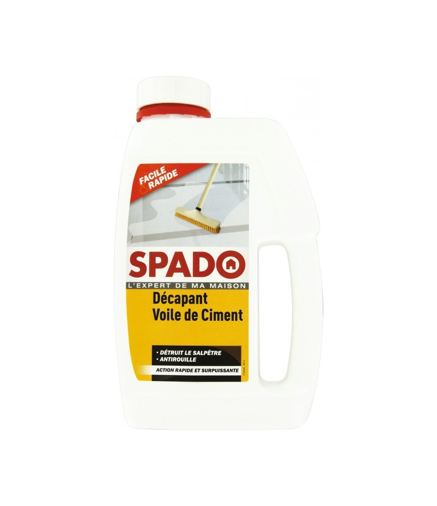 Décapant chantier - Voile de ciment - 1 L - SPADO