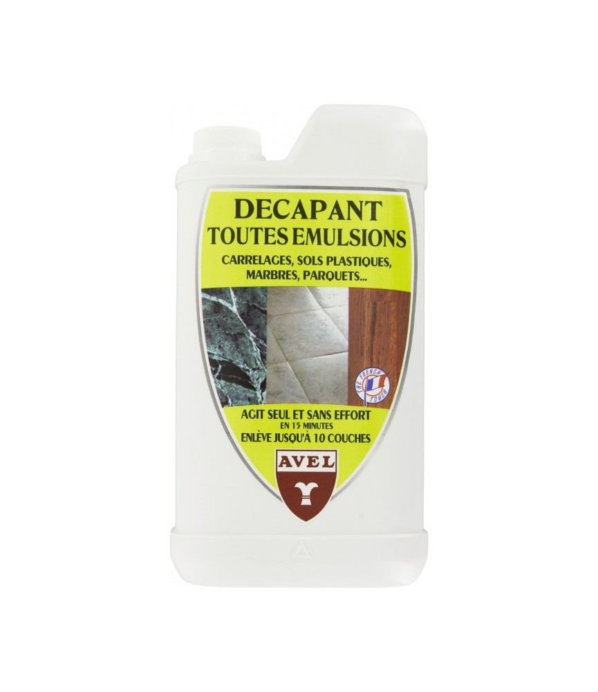 Décapant sols - Toutes émulsions - 1 L - AVEL Décapant sols - Toutes émulsions - 1 L - AVEL