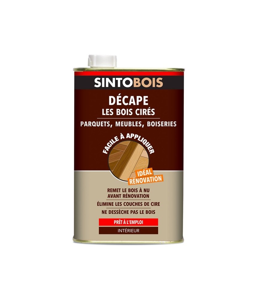 Décapant bois cirés - Facile à appliquer - 1 L - SINTO Décapant bois cirés - Facile à appliquer - 1 L - SINTO