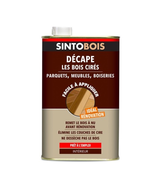 Décapant bois cirés - Facile à appliquer - 1 L - SINTO