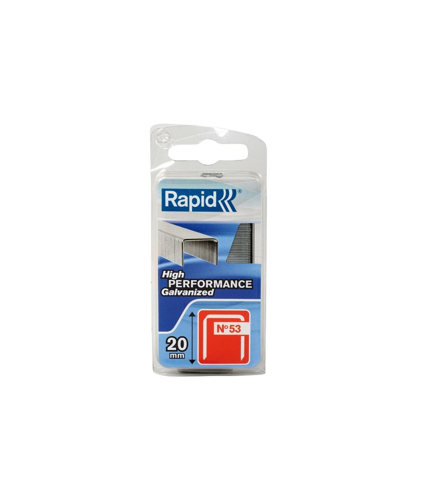 Agrafes décoration et finition N°53 - 20 mm - Lot de 1250 - RAPID Agrafes décoration et finition N°53 - 20 mm - Lot de 1250 - RAPID