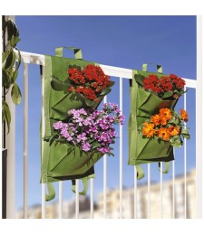 Jardin vertical - 4 poches - Vert - Lot de 2 - CATRAL