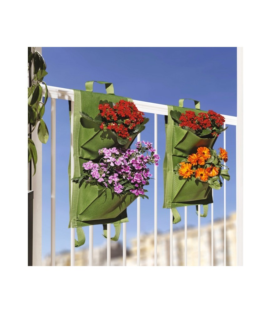 Jardin vertical - 4 poches - Vert - Lot de 2 - CATRAL