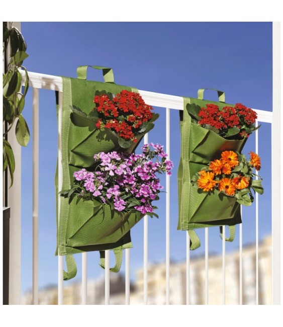 Jardin vertical - 4 poches - Vert - Lot de 2 - CATRAL
