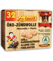 Allume feu - Copeaux de bois - Lot de 32 - FAVORIT