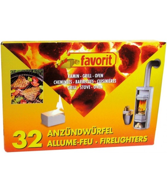 Allume feu barbecue et cheminée - Lot de 32- FAVORIT