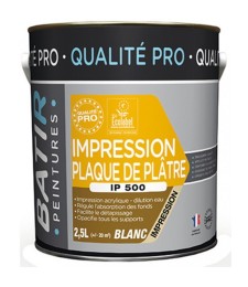 Sous-couche - Impression plaque de plâtre - Qualité Pro - 2.5 L - BATIR