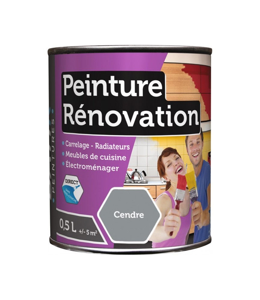 Peinture multi-surfaces - Rénovation - 0.5 L - Cendre - BATIR