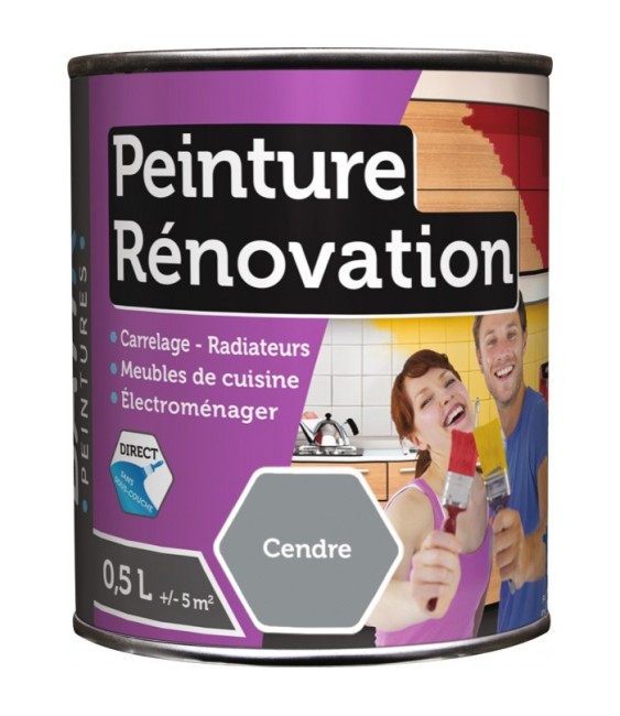 Peinture multi-surfaces - Rénovation - 0.5 L - Cendre - BATIR