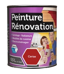 Peinture multi-surfaces - Rénovation - 0.5 L - Cerise - BATIR