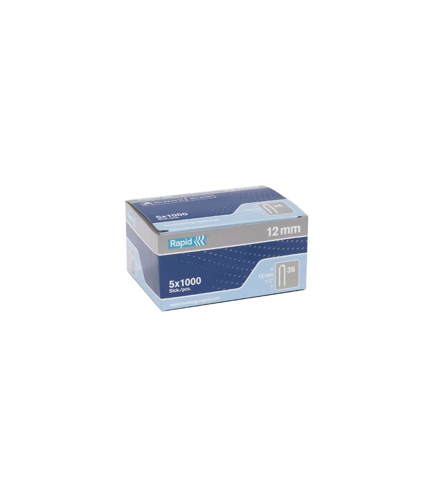 Agrafes Câbles ou cavaliers - N°36 - 12 - Lot de 5000 - RAPID Agrafes Câbles ou cavaliers - N°36 - 12 - Lot de 5000 - RAPID