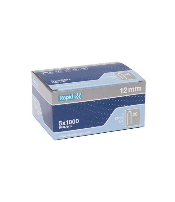 Agrafes Câbles ou cavaliers - N°36 - 12 - Lot de 5000 - RAPID