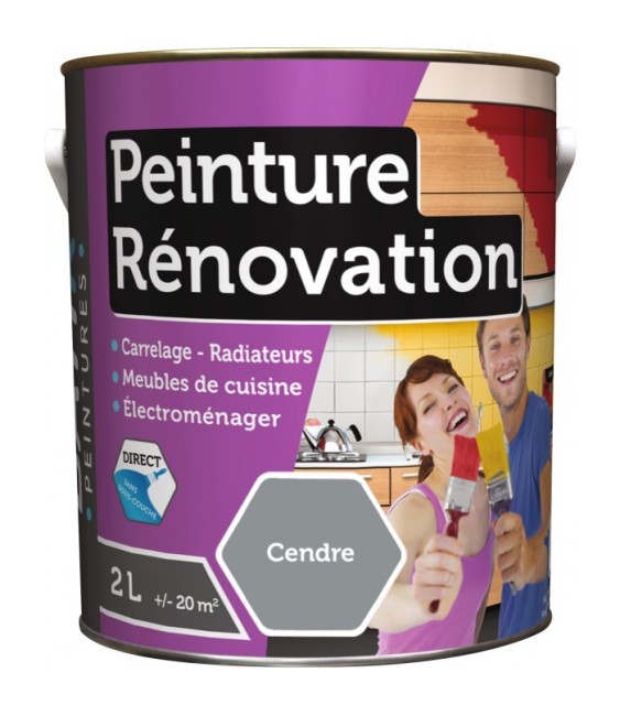 Peinture multi-surfaces - Rénovation - 2 L - Cendre - BATIR