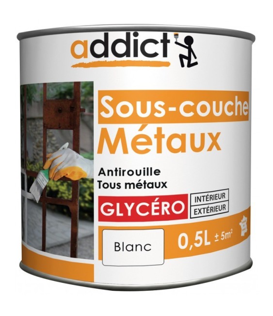 Sous-couche Métaux - Glycéro - Blanc - 0.5 L - ADDICT