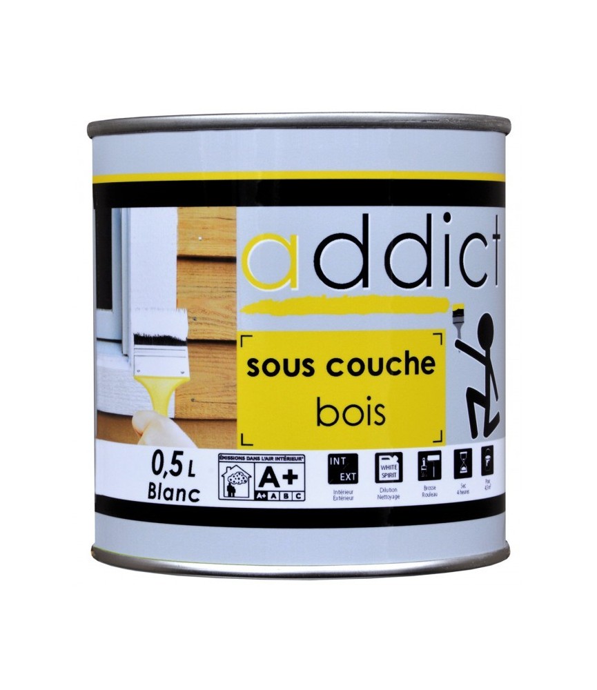 Sous-couche Bois - Blanc - 0.5 L - ADDICT