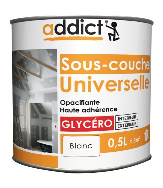 Sous-couche universelle - Opacifiante - Glycéro - Blanc - 0.5 L - ADDICT