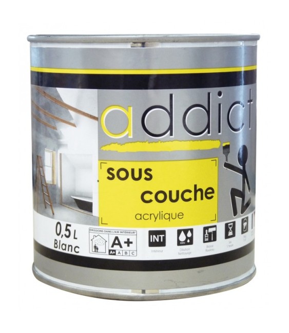 Sous-couche acrylique - Blanc - 0.5 L - ADDICT