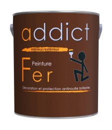 Peinture Fer - Laqué - Noir Mat - 2.5 L - ADDICT