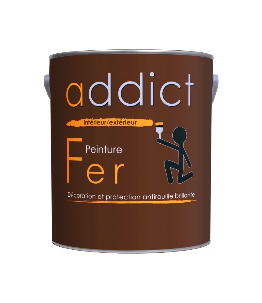 Peinture Fer - Laqué - Noir Mat - 2.5 L - ADDICT Peinture Fer - Laqué - Noir Mat - 2.5 L - ADDICT