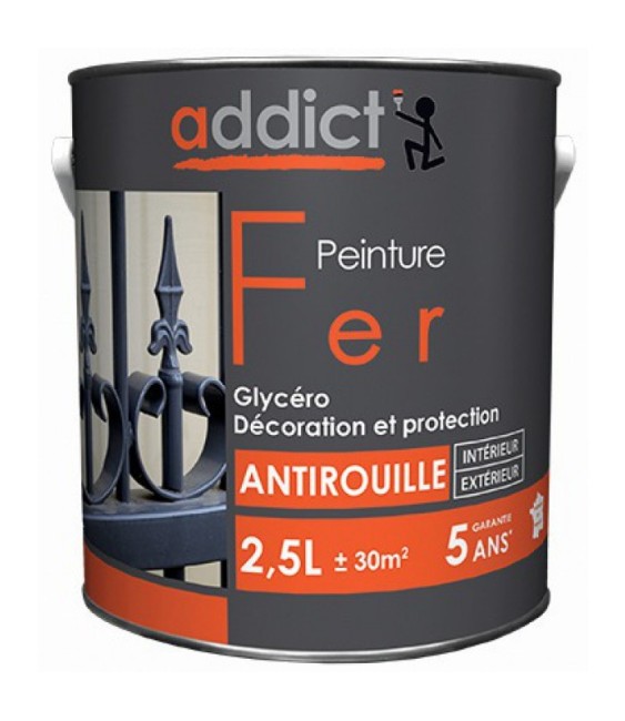 Peinture Fer - Laqué - Vert mousse - 2.5 L - ADDICT