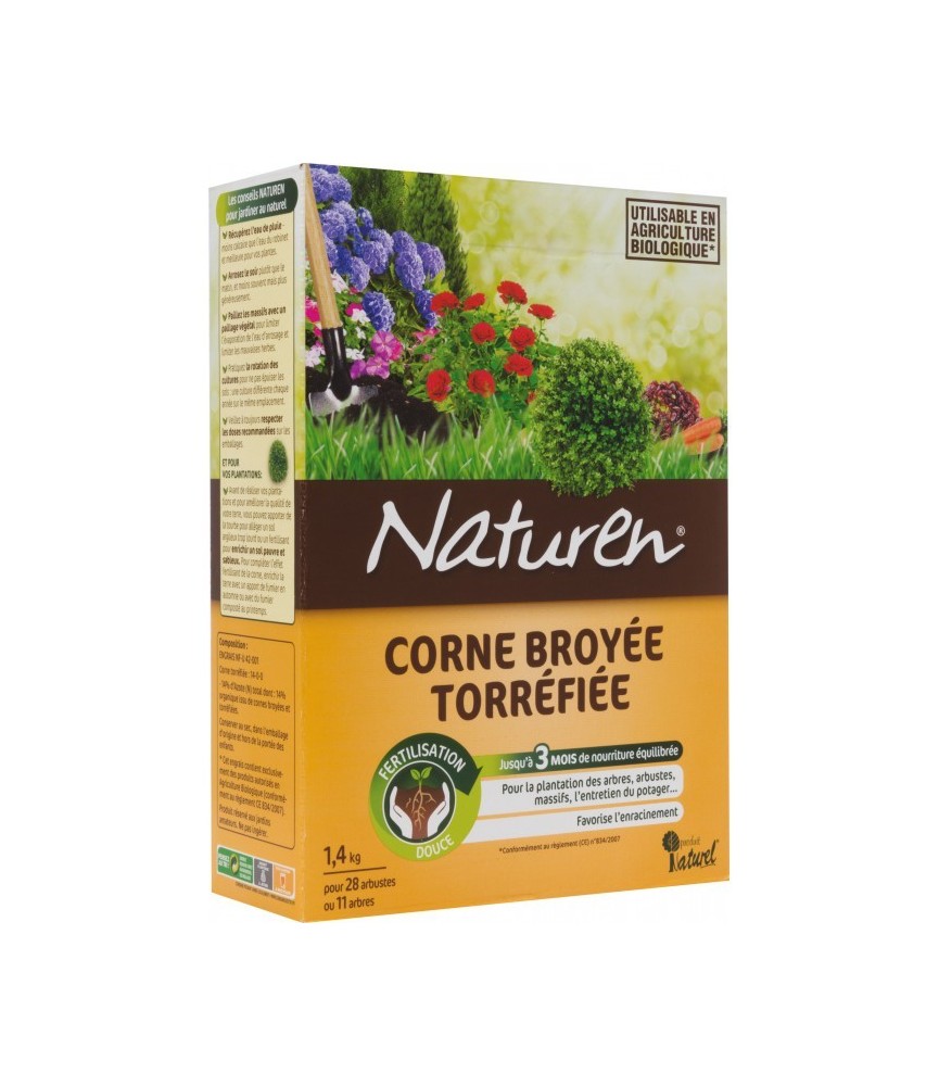 Corne broyée torréfiée pour fertilisation - 1.4 Kg - NATUREN Corne broyée torréfiée pour fertilisation - 1.4 Kg - NATUREN