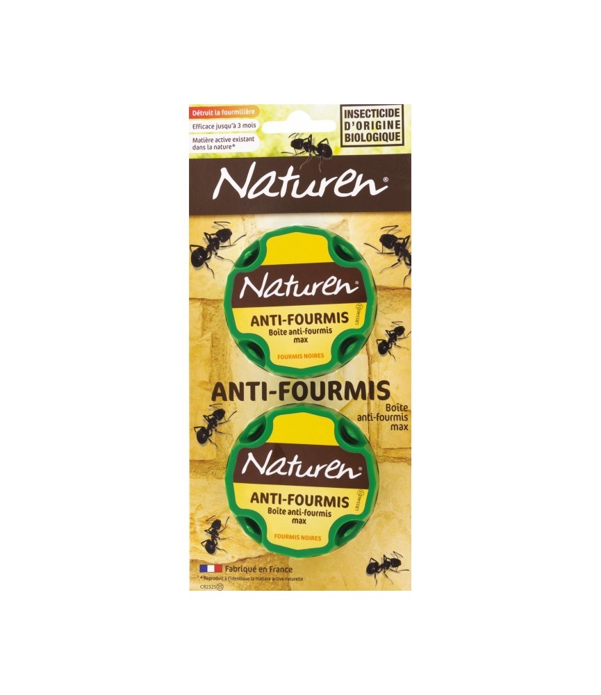 Boîtes anti-fourmis MAX - 20 Grs - Lot de 2 - NATUREN Boîtes anti-fourmis MAX - 20 Grs - Lot de 2 - NATUREN