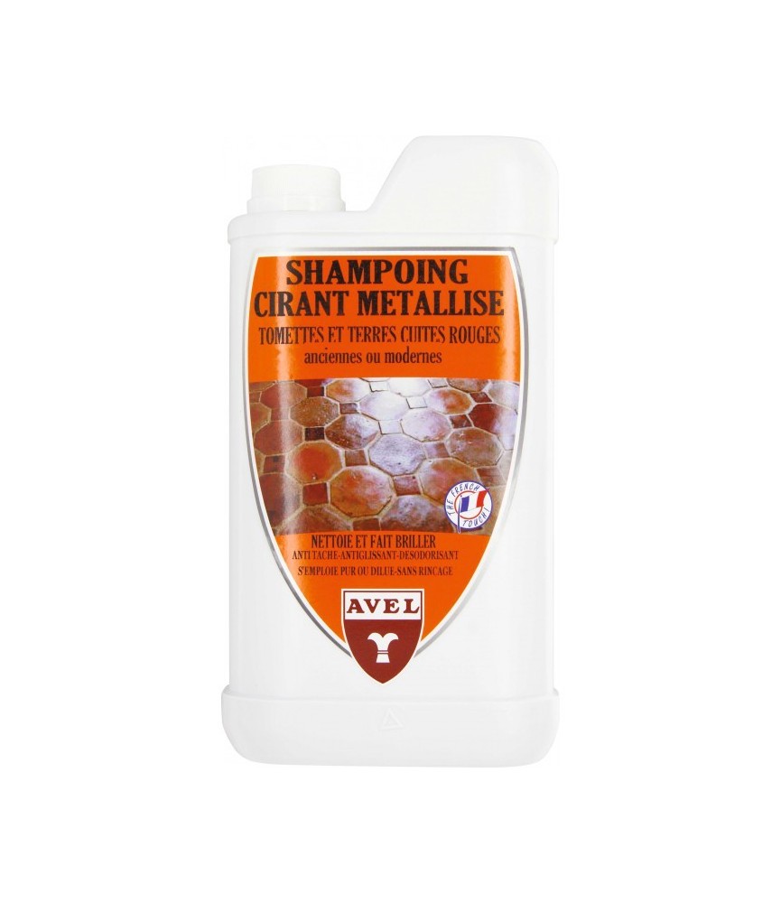 Shampoing cirant métallisé- Tomettes et terres cuites rouges - 1 L - AVEL Shampoing cirant métallisé- Tomettes et terres cuites rouges - 1 L - AVEL